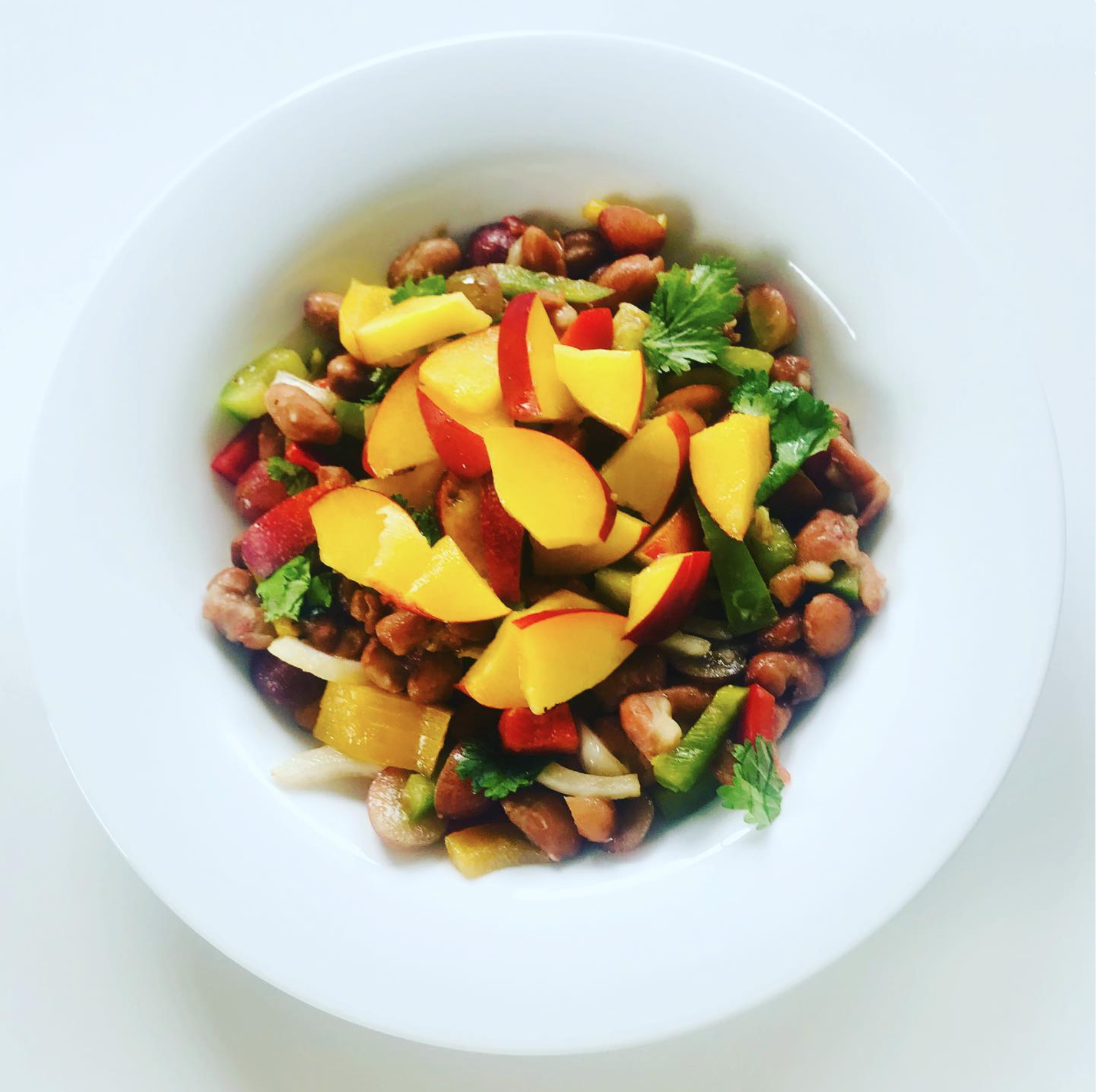 Beans with fruit